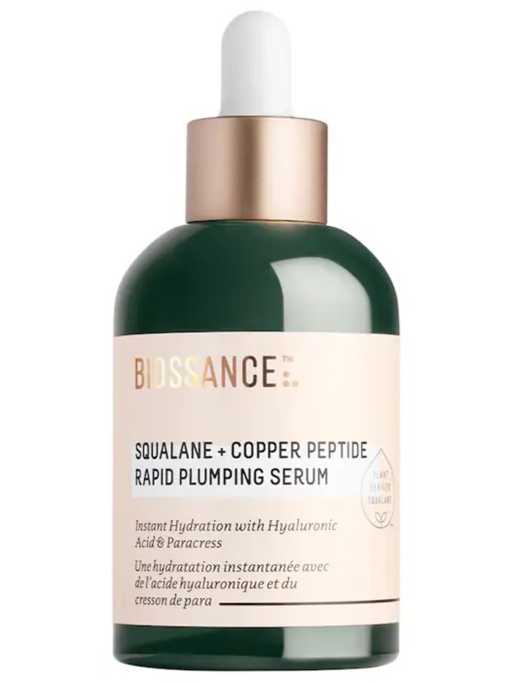 Biossance Squalane + Copper Peptide Rapid Plumping Serum 60ml - NO BOX